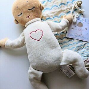 RoRo Lulla Doll Sky Blue Baby Plush Sleep Aid Heartbeat Sound Soother